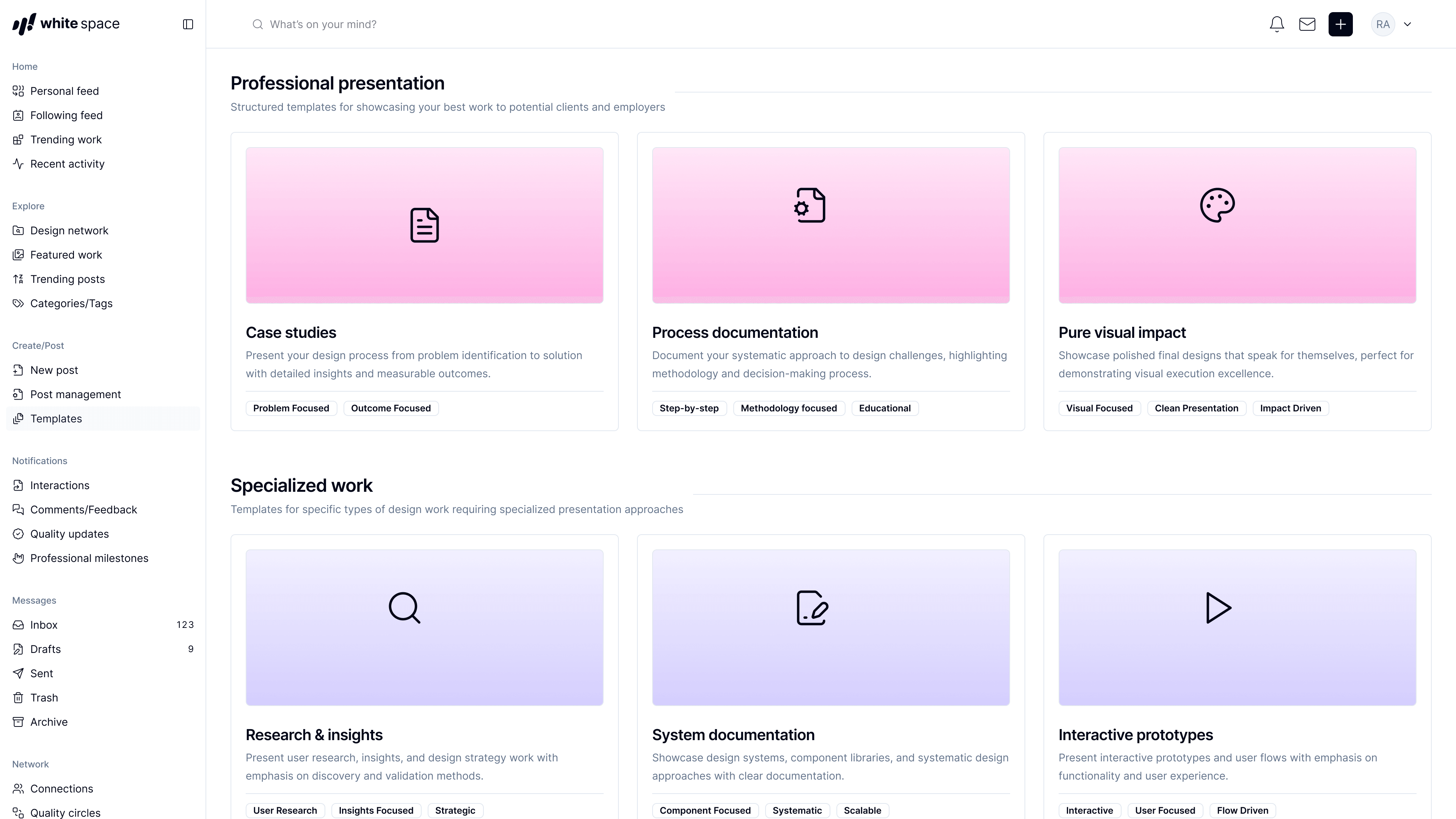 a Premium presentation environment with clean templates